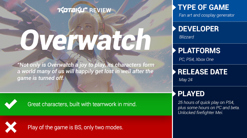Illustration for article titled Overwatch: The Kotaku Review
